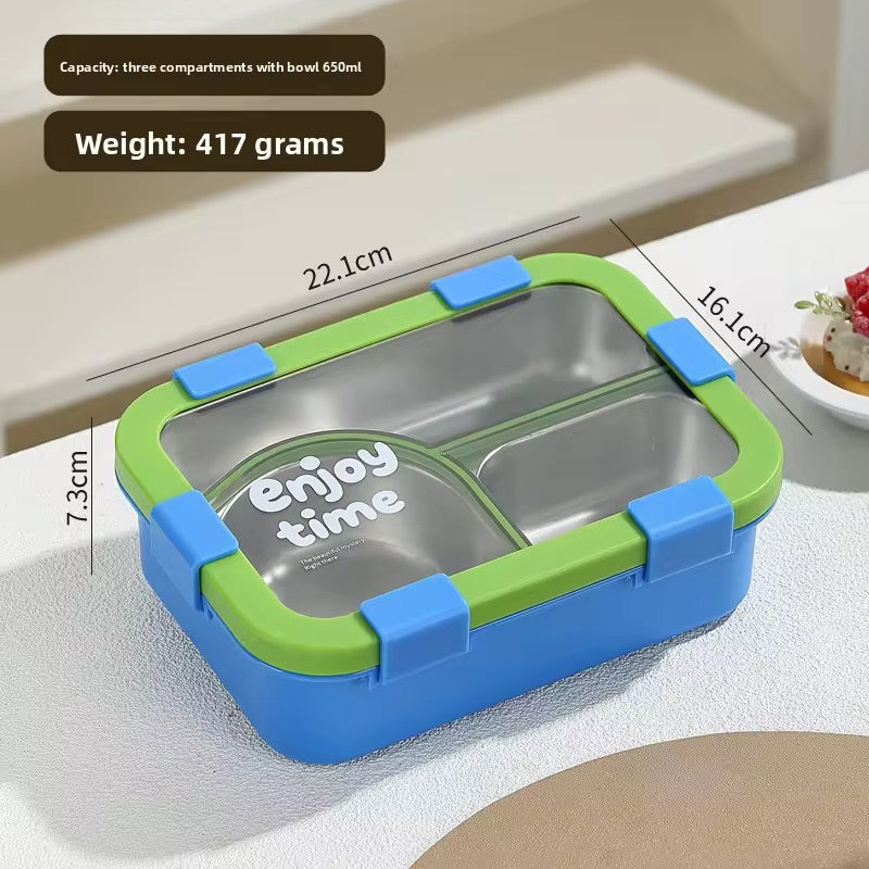 FunStack 3 compartment Insulated BentoBox with spoon n fork