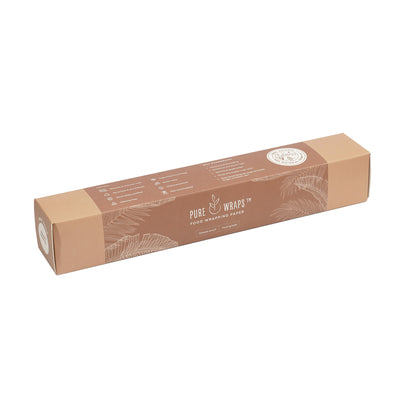 PureWraps Food Wrapping Paper Roll- Brown Printed - Brown Hearts Print - 18 Meters - Pack of 2