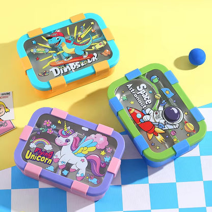 FunStack Kids 3 compartment Insulated Bento Box with spoon n fork