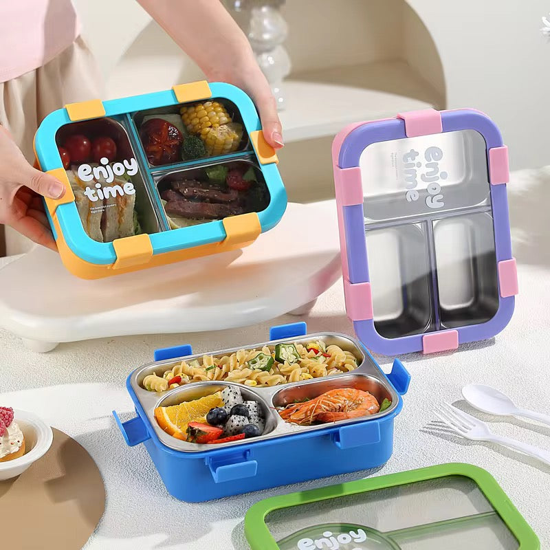 FunStack 3 compartment Insulated BentoBox with spoon n fork