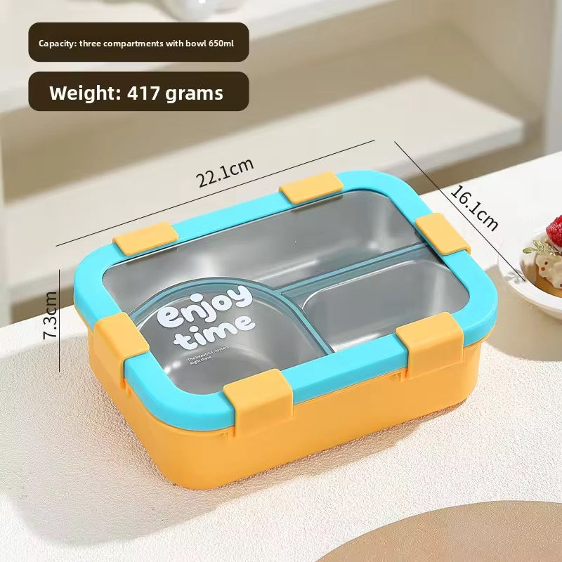 FunStack 3 compartment Insulated BentoBox with spoon n fork