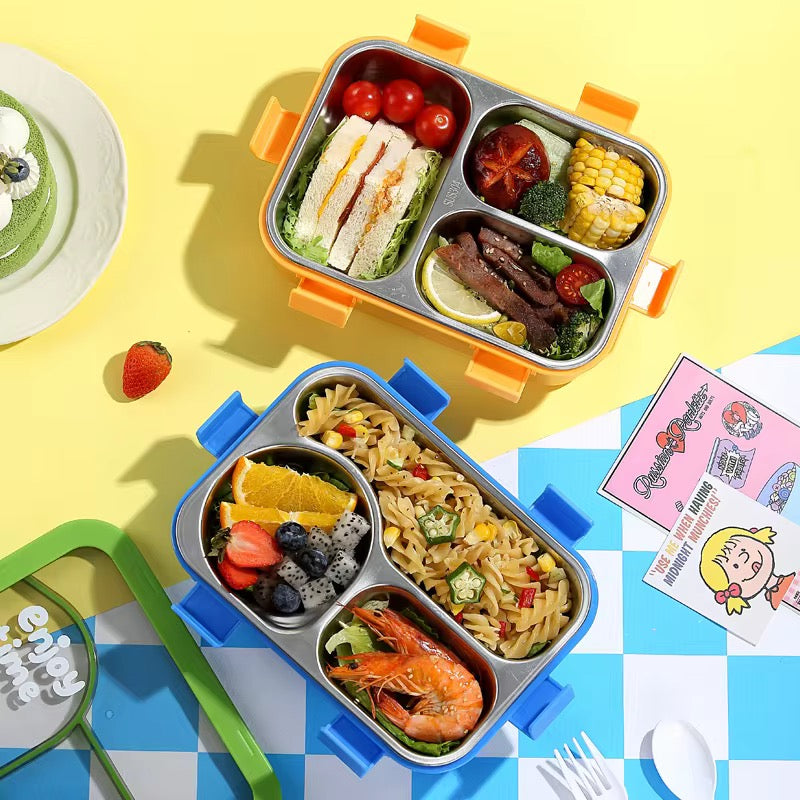 FunStack 3 compartment Insulated BentoBox with spoon n fork