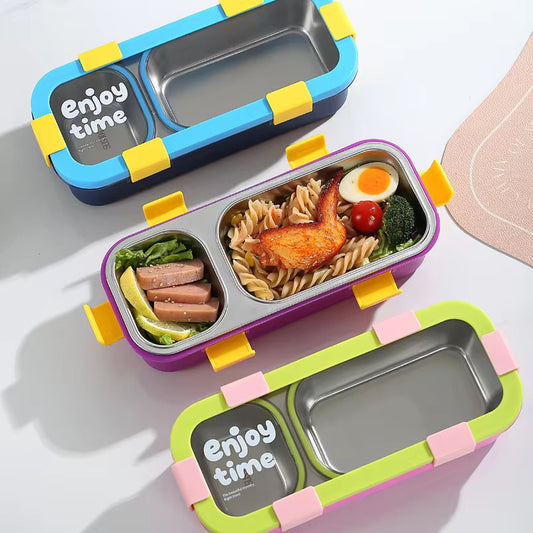 FunStack 2 compartment Insulated Bentobox with spoon n fork