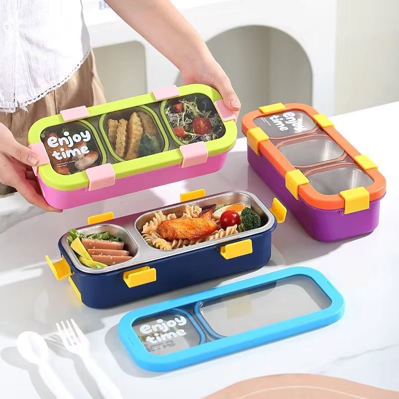 FunStack 2 compartment Insulated Bentobox with spoon n fork