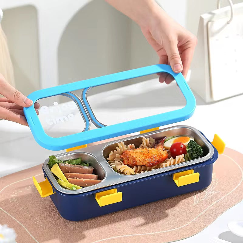 FunStack 2 compartment Insulated Bentobox with spoon n fork