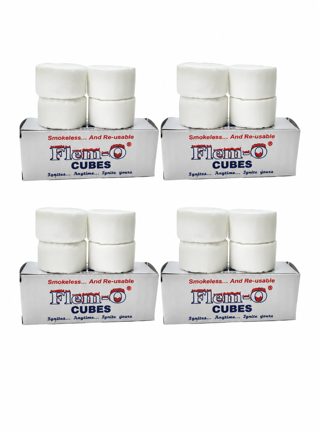 Flem-O Fuel Cubes – Smokeless Dry Fuel Cubes - 4 cubes