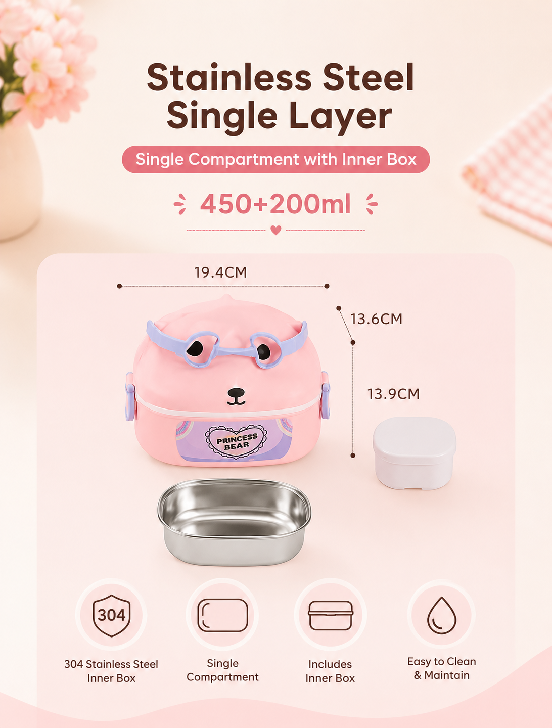 Littlespoons Bear Bento Box