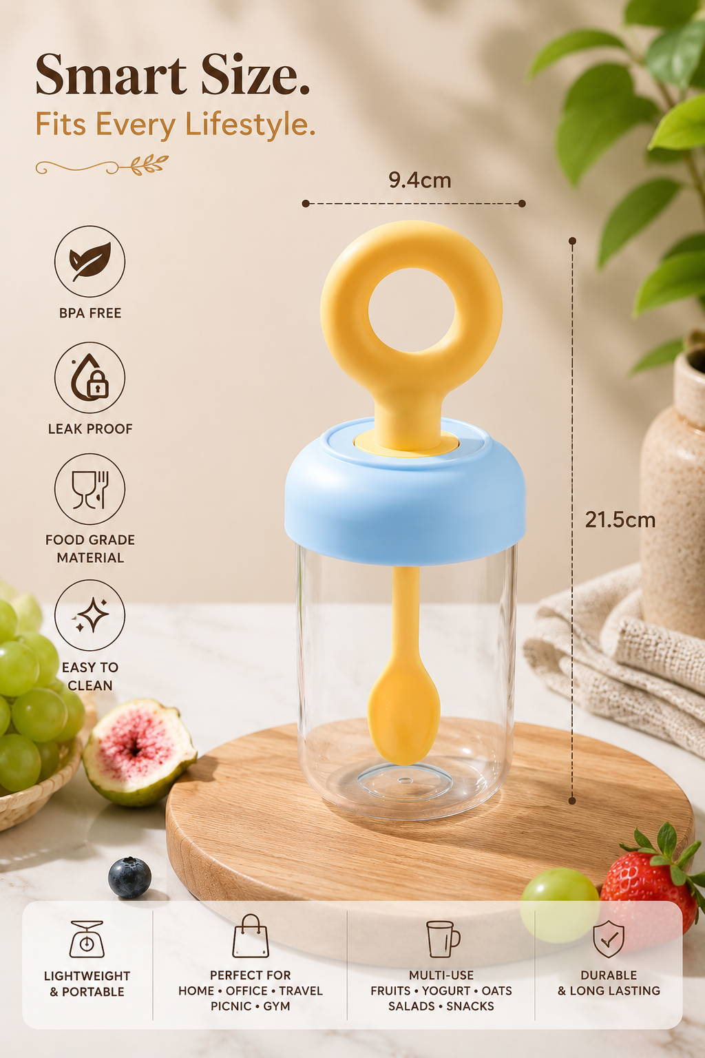 FreshLoop Salad & Oat Jar
